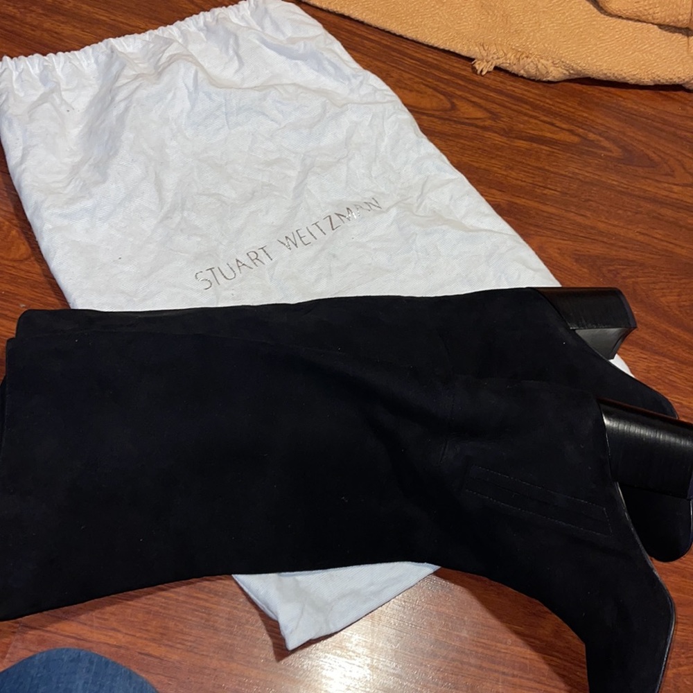 👠Stuart Weitzman Black Heeled Boots NWT👠 - Picture 6 of 7
